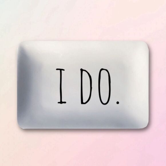 Custom, “ I Do”, 4” Ceramic Trinket Tray, NEW - Picture 7 of 7